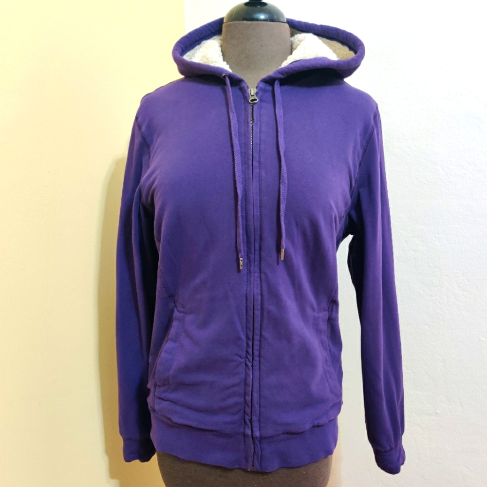 L.L. Bean Fleece Lined full zipper purple Hoodie